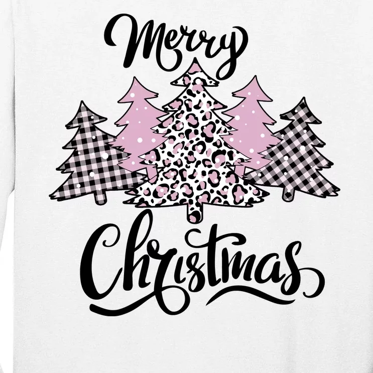 Merry Christmas Pretty And Pink Tall Long Sleeve T-Shirt