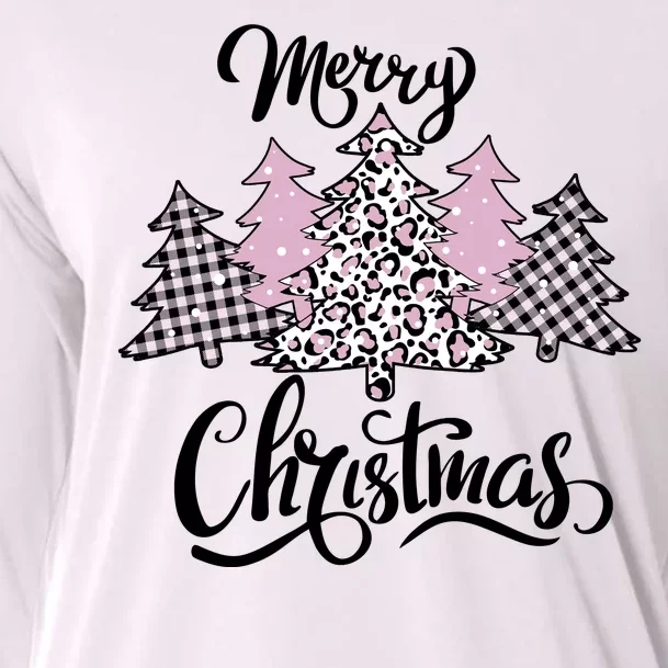 Merry Christmas Pretty And Pink Cooling Performance Long Sleeve Crew