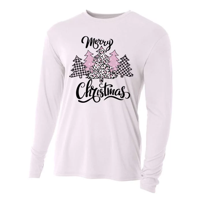 Merry Christmas Pretty And Pink Cooling Performance Long Sleeve Crew