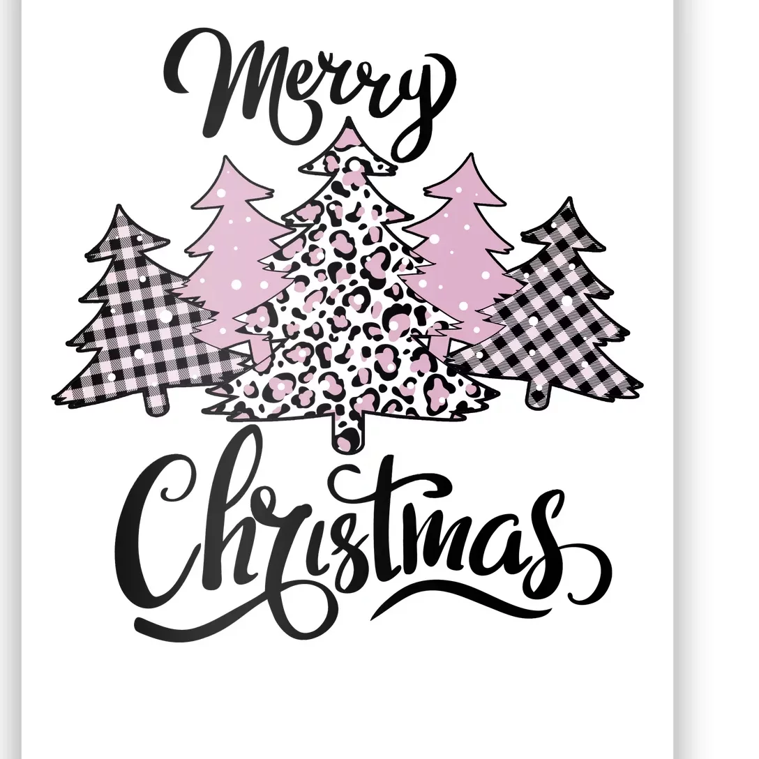 Merry Christmas Pretty And Pink Poster