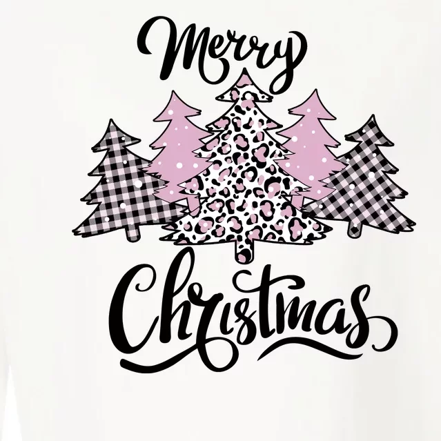 Merry Christmas Pretty And Pink Cropped Pullover Crew