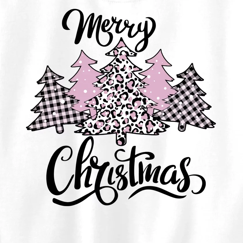 Merry Christmas Pretty And Pink Kids Sweatshirt