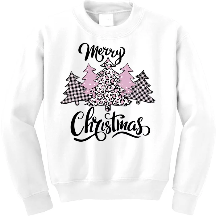 Merry Christmas Pretty And Pink Kids Sweatshirt