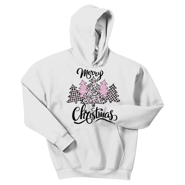 Merry Christmas Pretty And Pink Kids Hoodie