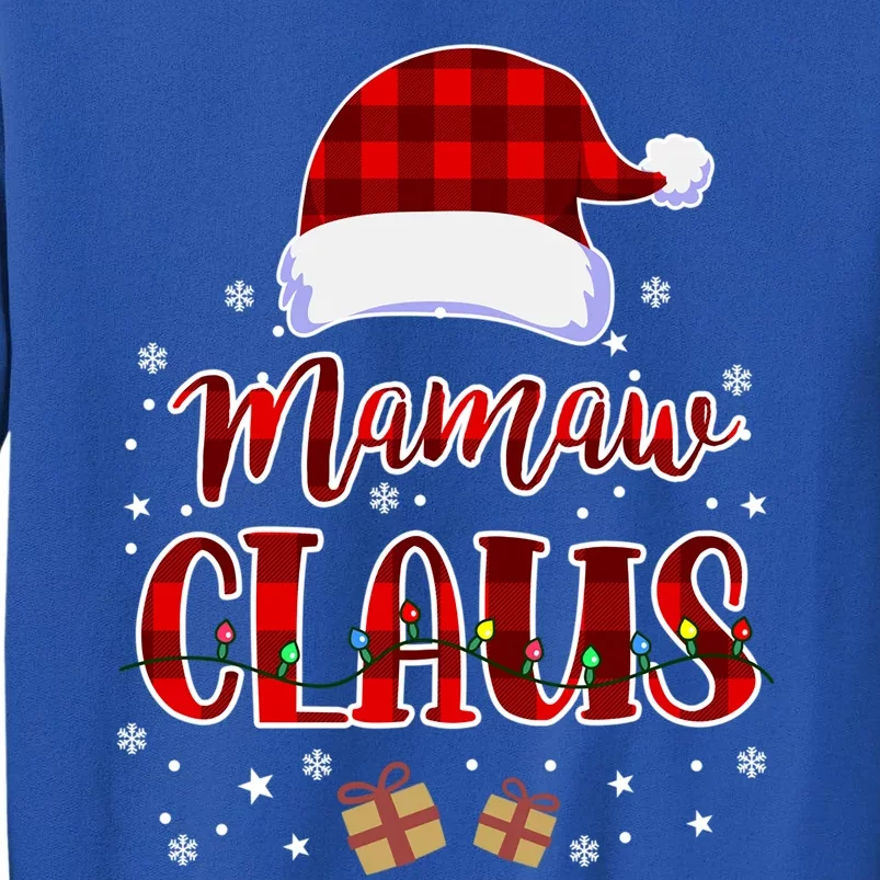 Mamaw Claus Plaid Pattern Ornat Santa Christmas Gift Sweatshirt