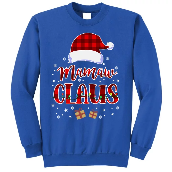 Mamaw Claus Plaid Pattern Ornat Santa Christmas Gift Sweatshirt