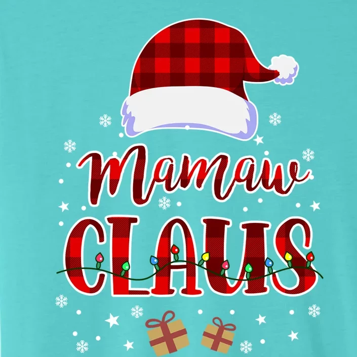 Mamaw Claus Plaid Pattern Ornat Santa Christmas Gift ChromaSoft Performance T-Shirt