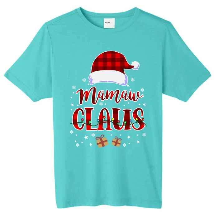 Mamaw Claus Plaid Pattern Ornat Santa Christmas Gift ChromaSoft Performance T-Shirt