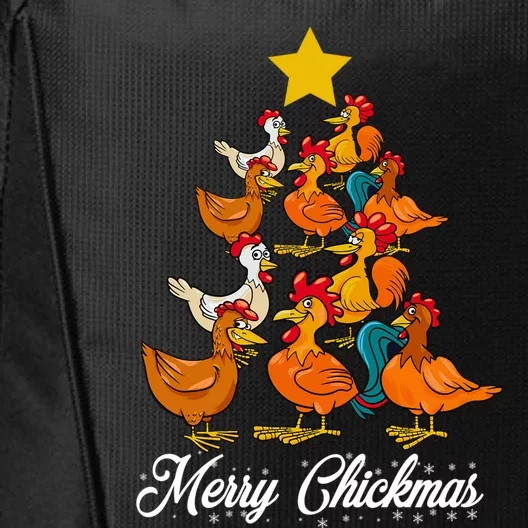 Merry Chickmas Quote Design For Chicken Lovers Funny Gift City Backpack