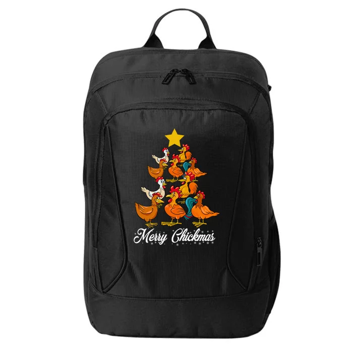 Merry Chickmas Quote Design For Chicken Lovers Funny Gift City Backpack