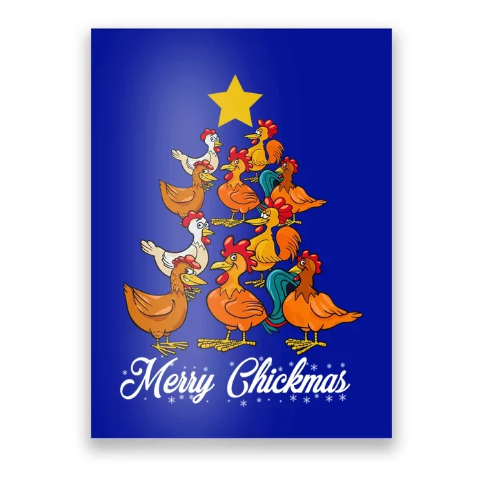 Merry Chickmas Quote Design For Chicken Lovers Funny Gift Poster