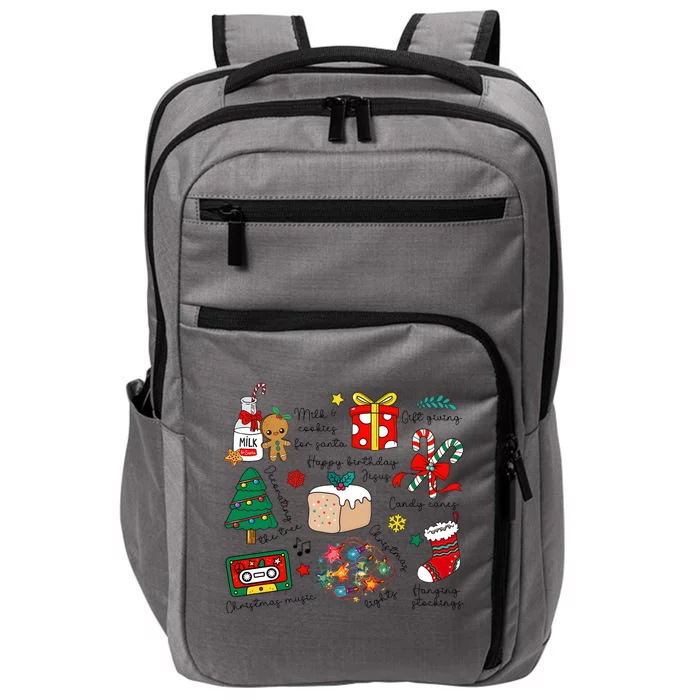 Merry Christmas Quote Happy Birthday Jesus Impact Tech Backpack