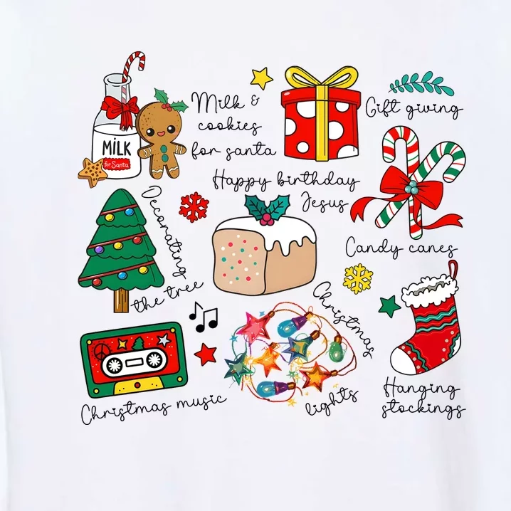 Merry Christmas Quote Happy Birthday Jesus Garment-Dyed Sweatshirt