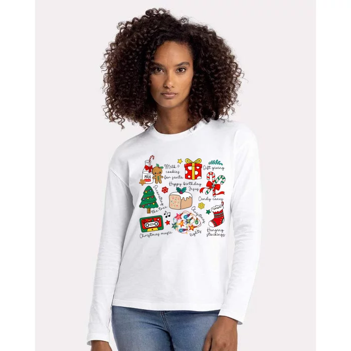 Merry Christmas Quote Happy Birthday Jesus Womens Cotton Relaxed Long Sleeve T-Shirt