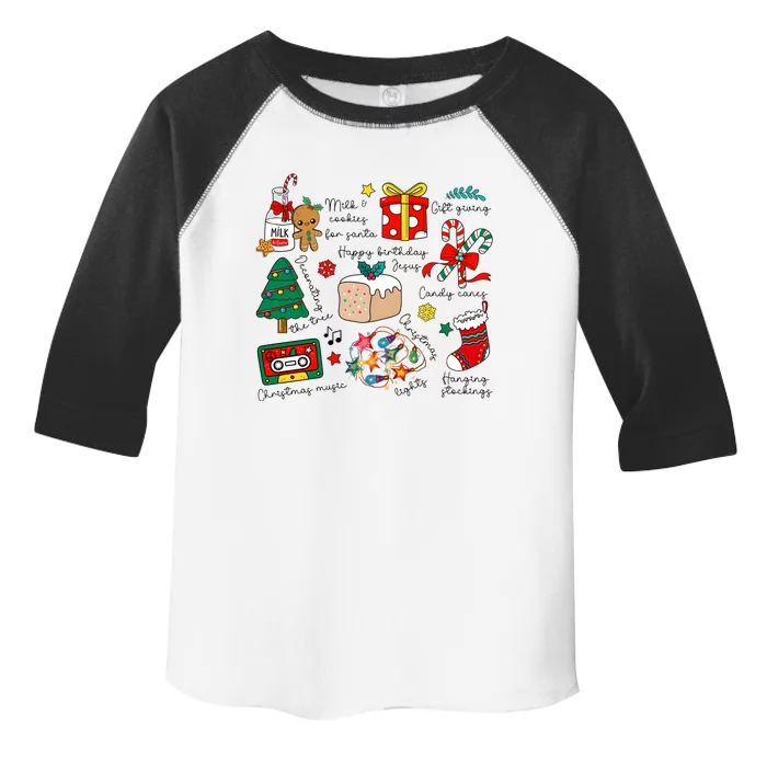 Merry Christmas Quote Happy Birthday Jesus Toddler Fine Jersey T-Shirt