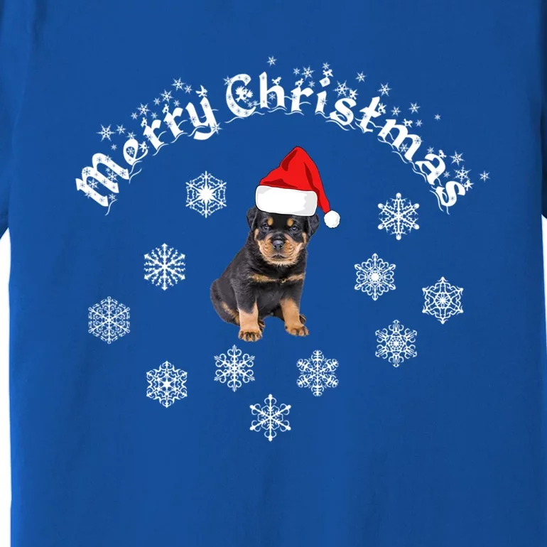 Merry Christmas Rottweiler Wear Fun Cute Gift Premium T-Shirt