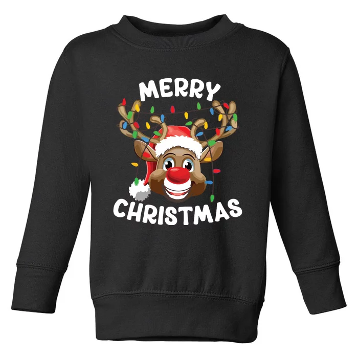 Merry Christmas Reindeer Squad Family Pajama Teen Boy Toddler Sweatshirt