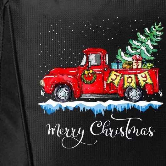 Merry Christmas Red Truck Old Fashioned Christmas City Backpack