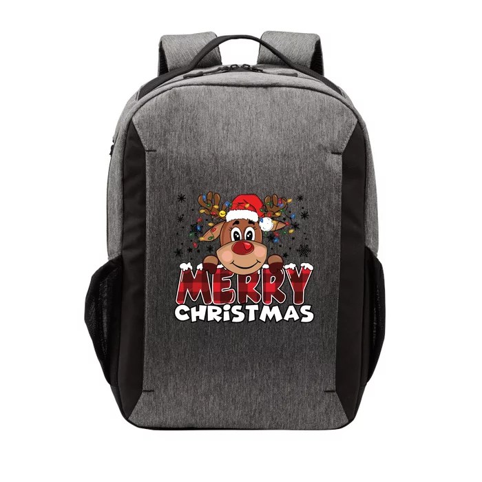 Merry Christmas Reindeer Women Family Matching Reindeer Vector Backpack