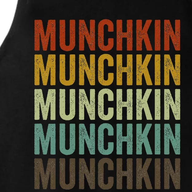 Munchkin Cat Retro Ladies Tri-Blend Wicking Tank