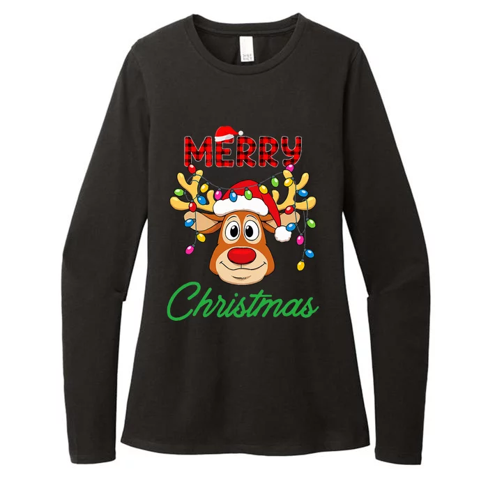 Merry Christmas Reindeer  Family Matching Reindeer Womens CVC Long Sleeve Shirt