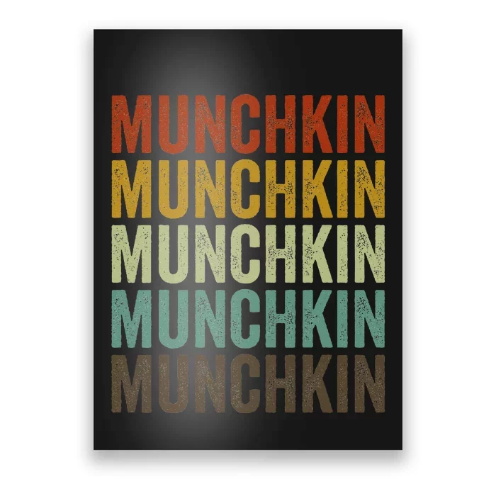 Munchkin Cat Retro Poster