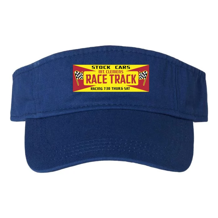 Mt Cle Race Track Funny Gift Valucap Bio-Washed Visor