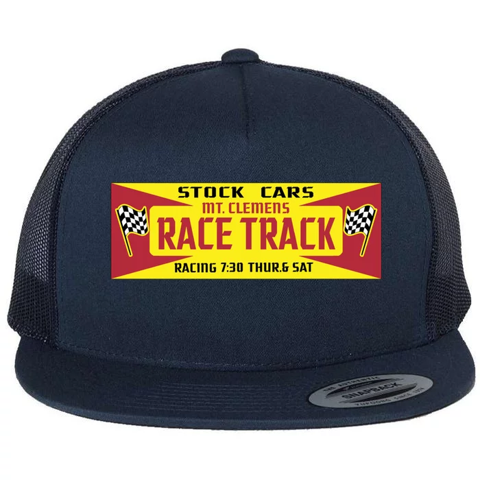 Mt Cle Race Track Funny Gift Flat Bill Trucker Hat