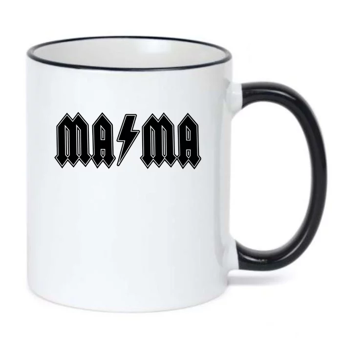 Mama Classic Rock Lightening Bolt Rocker Mom Gift Black Color Changing Mug