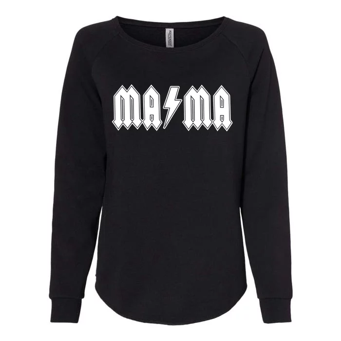 Mama Classic Rock Lightening Bolt Rocker Mom Gift Womens California Wash Sweatshirt