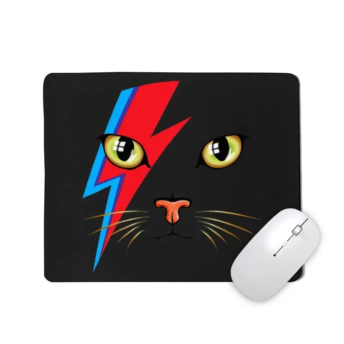 Meowie Cat Retro Kitty Cat Funny Glam Rock Music Mousepad