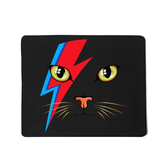 Meowie Cat Retro Kitty Cat Funny Glam Rock Music Mousepad