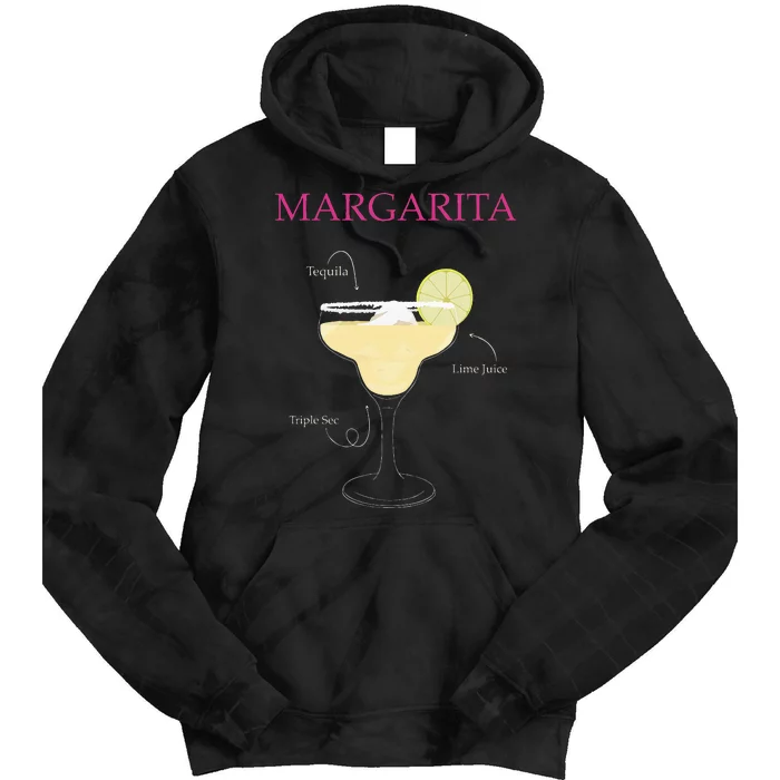 Margarita Cocktail Recipe Tie Dye Hoodie