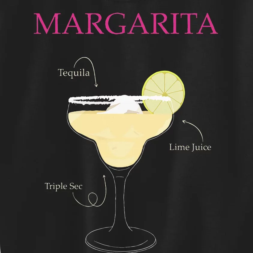 Margarita Cocktail Recipe Kids Sweatshirt