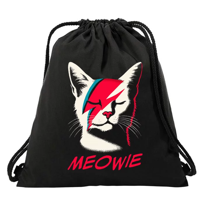 Meowie Cat Rock Music Concert Band Drawstring Bag