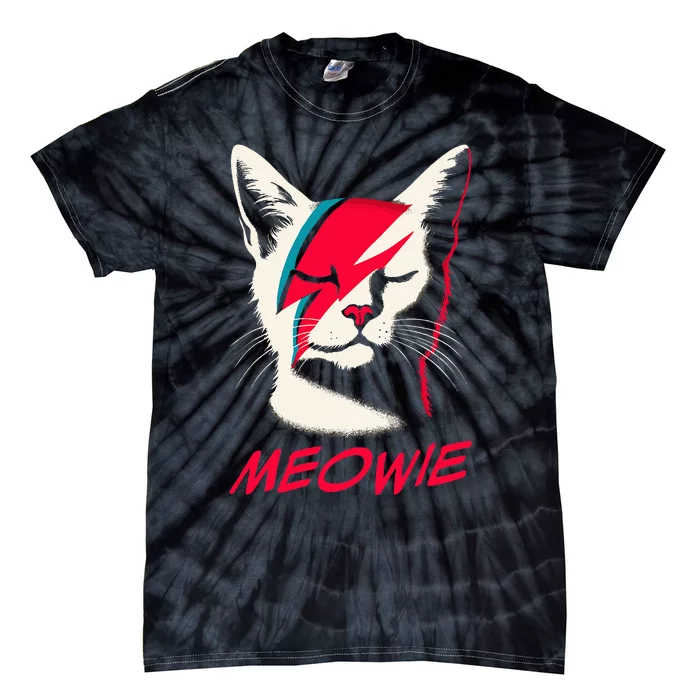 Meowie Cat Rock Music Concert Band Tie-Dye T-Shirt