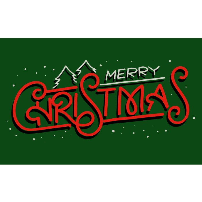 Merry Christmas Retro Bumper Sticker