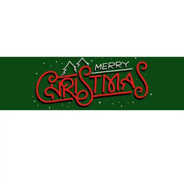 Merry Christmas Retro Bumper Sticker