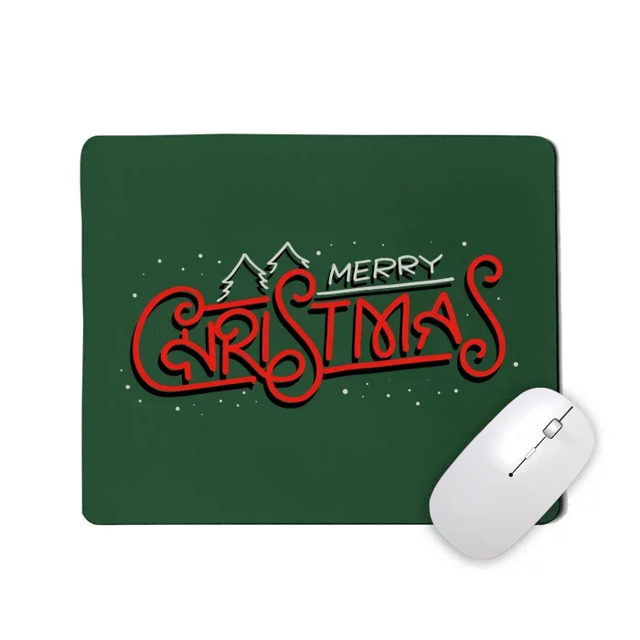 Merry Christmas Retro Mousepad