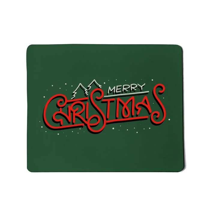 Merry Christmas Retro Mousepad