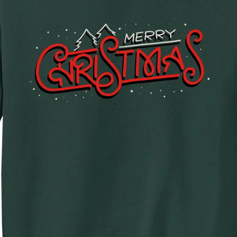 Merry Christmas Retro Tall Sweatshirt