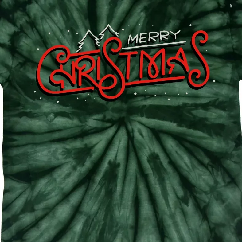 Merry Christmas Retro Tie-Dye T-Shirt