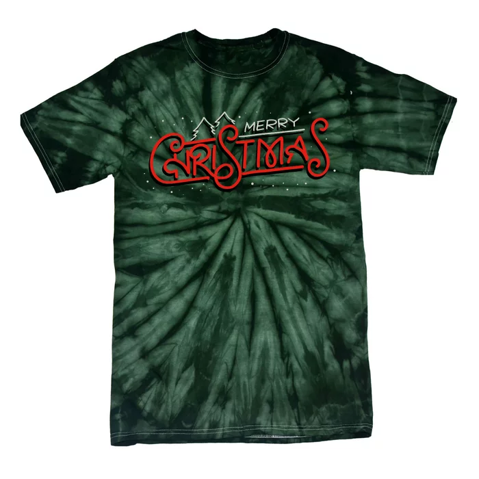 Merry Christmas Retro Tie-Dye T-Shirt