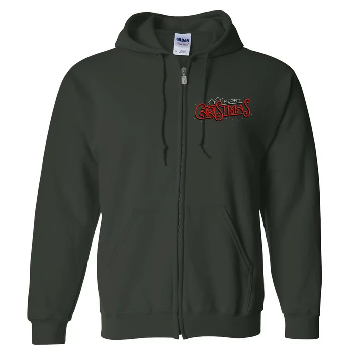 Merry Christmas Retro Full Zip Hoodie