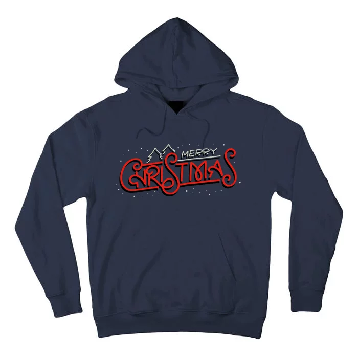 Merry Christmas Retro Tall Hoodie