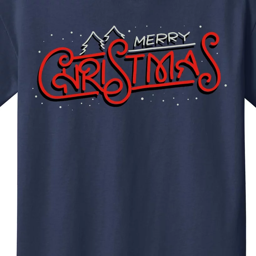 Merry Christmas Retro Kids T-Shirt