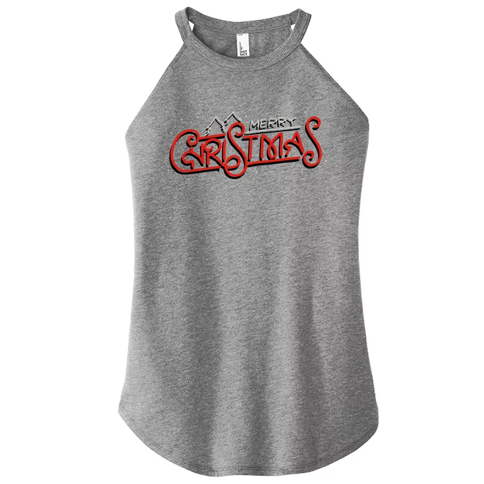 Merry Christmas Retro Women’s Perfect Tri Rocker Tank