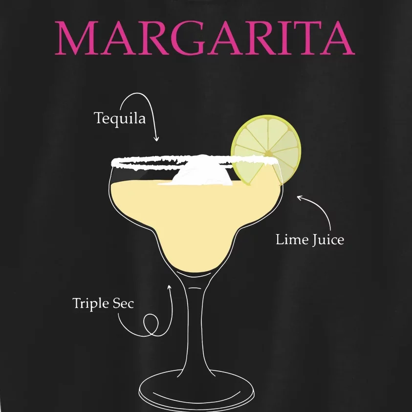 Margarita Cocktail Recipe Kids Sweatshirt