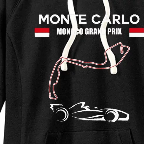 Monte Carlo Race Track Formula Racing Car Monaco Main Price Women's Fleece Hoodie