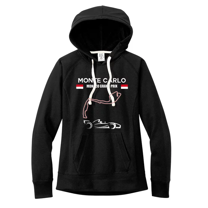 Monte Carlo Race Track Formula Racing Car Monaco Main Price Women's Fleece Hoodie